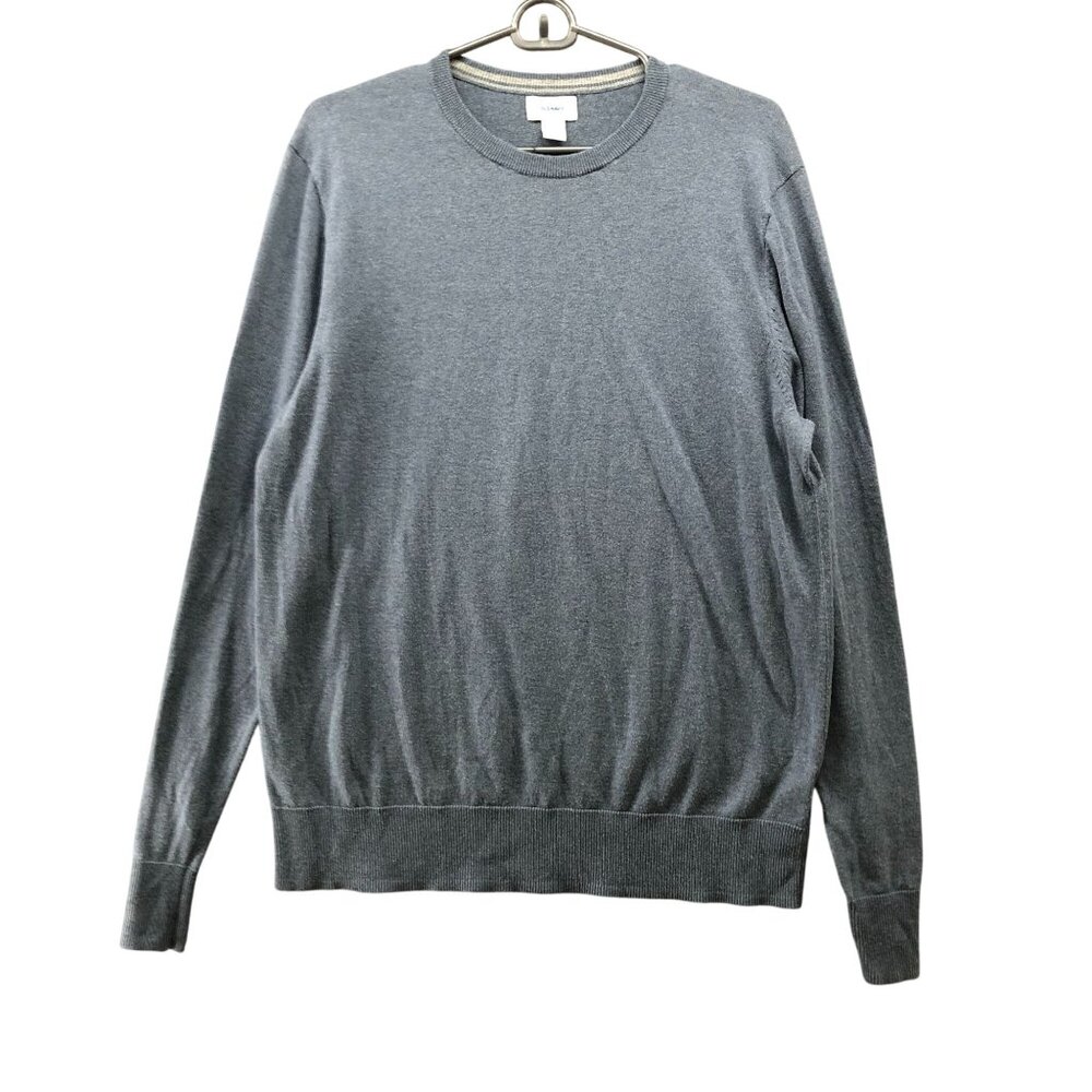 Old Navy Crewneck Sweater Mens L Blue Pullover Lightweight Knit Cotton Blend